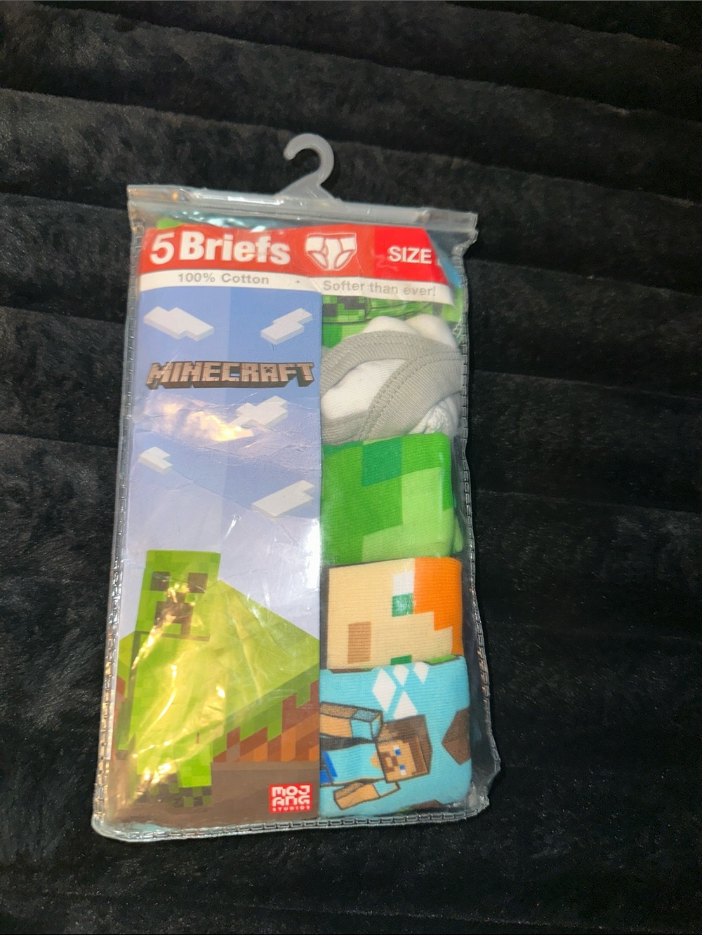 Minecraft Kids Briefs 5-Pack - Green, Blue, White